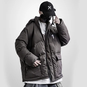 Vīrieši harajuku krāsains burbulis mēteli, ziemas jaku ir 2021. mens streetwear hip hop parka korejas melnas drēbes lodeszivs jakas pirkt \ Jakas & Mēteļi ~ www.xenydancestudio.lv 11