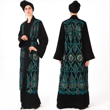4piece matching musulmaņu komplekti ramadāna kleita, hijab atvērt abaya dubaija abayas sievietēm, turku kleitas islāma drēbes priekšā wrap svārki pirkt \ Tradicionālo & Kultūras Valkā ~ www.xenydancestudio.lv 11
