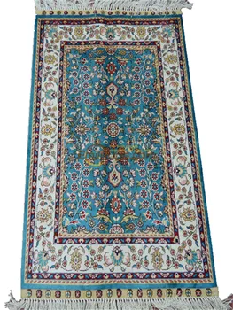 Persiešu dizaina zils balts sarkans paklājs, ziedu raksts apgabala paklāju, ģeometrisko medaljons, unikālu dizainu tradicionālās paklāju, noplucis šiks pirkt \ Paklāji & Paklāji ~ www.xenydancestudio.lv 11