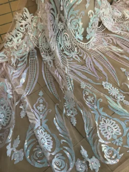 Augstas kvalitātes āfrikas nigērijas tilla mežģīņu audums kāzu kleita kleita swiss kokvilnas auduma izšūti damask 2.5 metri pirkt \ Apģērbu Šūšana & Audums ~ www.xenydancestudio.lv 11