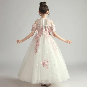 Skaistu lavandu puķu meitene kleitas 3d ziedi meitenes gājienā tērpi bērniem, kāzu kleitu bumbu kleita līgavas māsa kleitas pirkt \ Kāzu Kleita ~ www.xenydancestudio.lv 11