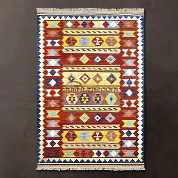 Maroka Austrumu Vidusjūras stila rokām austi vilnas paklājs/Kilim paklājs/paklājs, viesistaba, kafijas galdiņš gc137-28