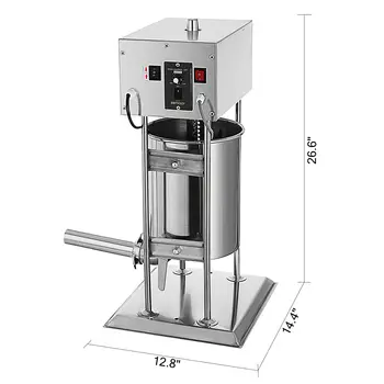 Elektriskā Stuffer Nerūsējošā Tērauda regulējamas Vertikāli Gaļas Pildījumu Automātiskā Desas Maker Mašīna ar 5 Caurules