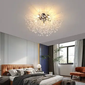 Mazo ģimenes dzīvojamās istabas lampas modernās vienkārši radoši gaismas luksusa kristāla griestu lampas guļamistabas lampa istabā neto red molekulārā lampas pirkt \ Griestu Lampas & Fans ~ www.xenydancestudio.lv 11