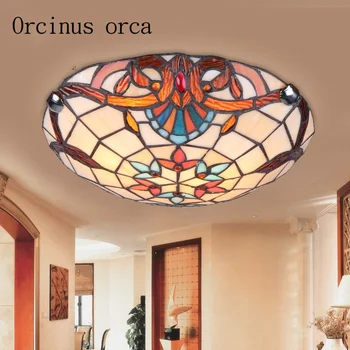 Eiropas stila griestu lampas guļamistabas eju bērnu istabas Vidusjūras retro romantisko radošo griestu lampa bezmaksas piegāde
