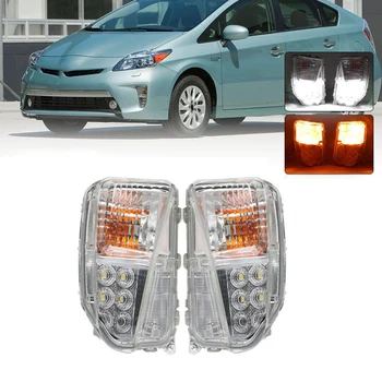Auto LED Priekšējais Bamperis Miglas lukturis Tālās Gaismas, Dienas Gaitas Gaismas Foglamp Montāža Toyota Prius ZVW30 2012. -. gadam