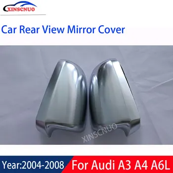 XINSCNUO Automašīnas Atpakaļskata Spoguļa Vāciņš 1 Pāris Audi A3 A4 A6L 2004 2005 2006 2007 2008 Spoguļu Pārsegi Cepures Nomaiņa