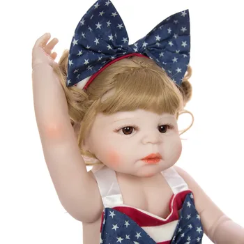 Bebe atdzimis Zelta meitenes mati bērnu atdzimis pilna silikona vinila lelles rotaļlietas bērniem dāvanu 55cm atdzimis toddler var peldēties bonecas 1