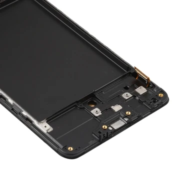 Sākotnējā Super AMOLED Materiālu LCD Ekrānā, un Digitizer Pilnu komplektu ar Rāmi Samsung Galaxy A71 (Melns)