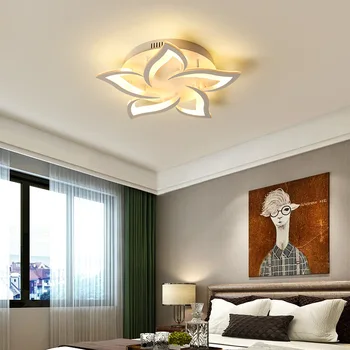 Dzīvojamā istaba lukturi vienkāršu mūsdienu atmosfērā sadzīves LED griestu lampas radošas personības post-modernās akrila guļamistabas lampas