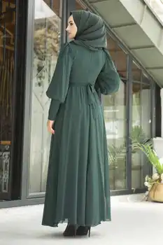 Musulmaņu gara kleita plus lieluma pusei pilnu kāzu kleitu sievietēm tīrtoņa krāsu mežģīnes abaya garām piedurknēm arābu tuvajos austrumos maxi kleita drēbes pirkt \ Tradicionālo & Kultūras Valkā ~ www.xenydancestudio.lv 11