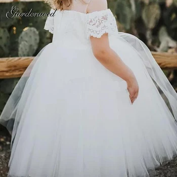 Puķu meitene kleita formālās 2-14y ziedu baby meiteņu kleitas vestidos 9 krāsas kāzu svinības, bērnu apģērbs, apģērbu dzimšanas diena pirkt \ Kāzu Kleita ~ www.xenydancestudio.lv 11